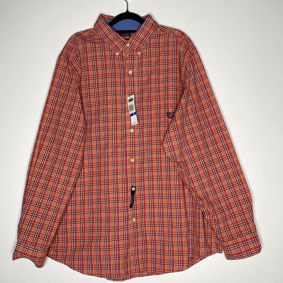 New Chaps Plaid Easy Care Button Down Shirt Men's Size XL - Picture 11 of 11